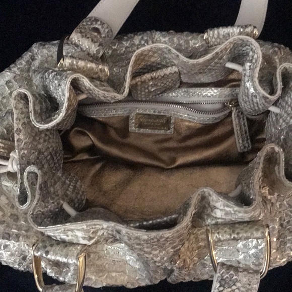 Michael Kors Collection Gold Python Purse - Picture 3 of 4